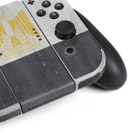 Egypt Flag Distressed Nintendo Switch OLED (2021) Skin